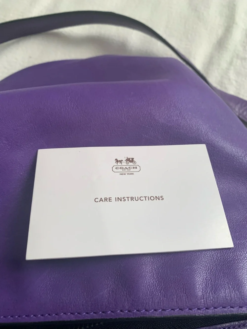 Vintage 2014 Coach Bleaker Sport Mini Duffle Purple Cross Body Bag - Picture 13 of 16